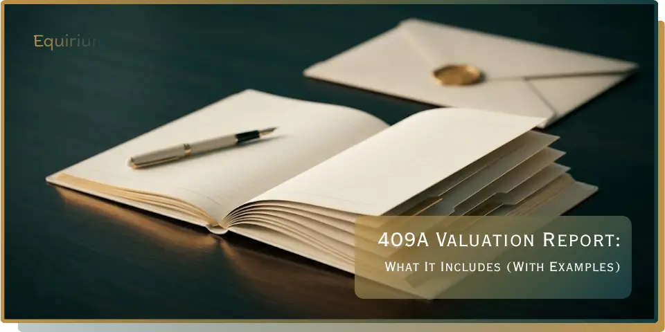 Open 409A valuation report beside a review checklist, representing a 409A valuation report review